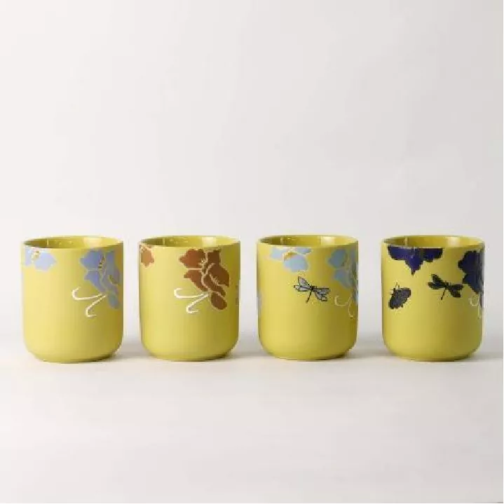 Bougeoir d’art peint à la main Floral Whisper