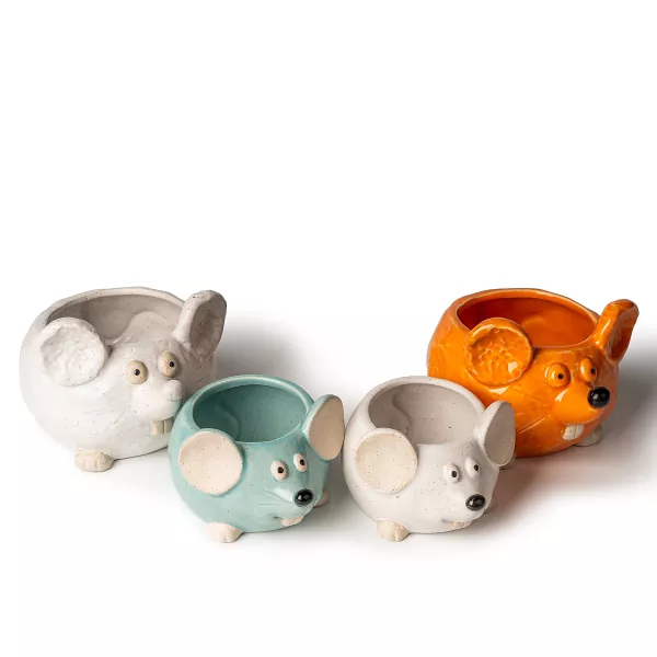Bougeoirs en céramique en forme de souris