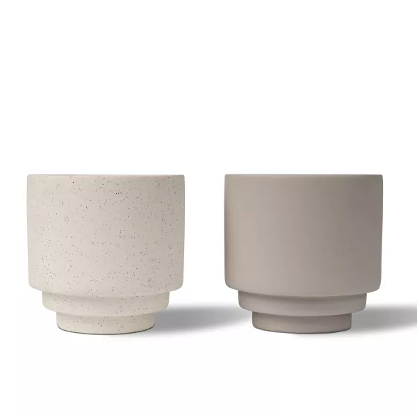 Bougeoirs en céramique émaillée à motifs