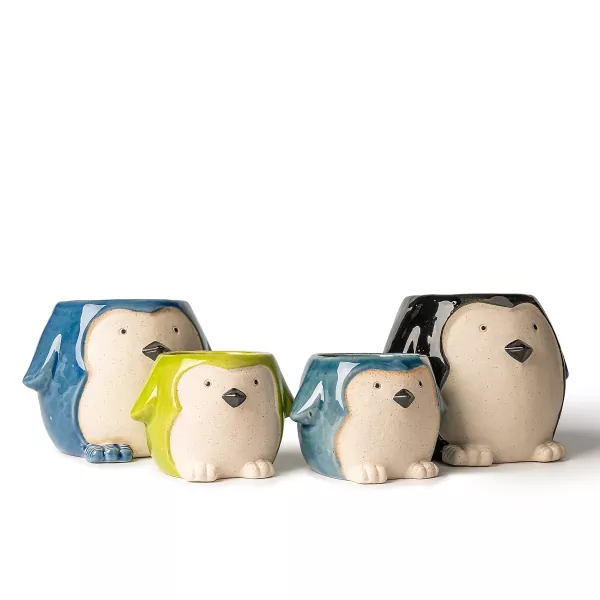 Bougeoirs en céramique en forme de pingouin Bougeoirs en céramique en forme de pingouin