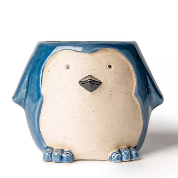 Bougeoirs en céramique en forme de pingouin