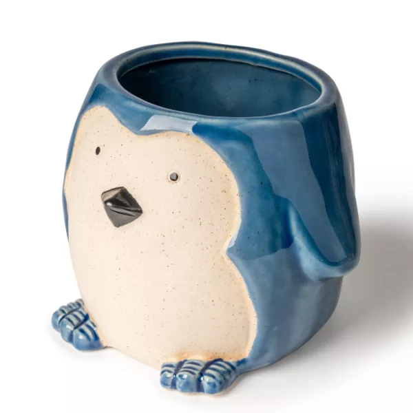 Bougeoirs en céramique en forme de pingouin