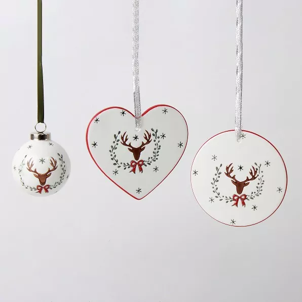 Décor unique d’arbre de Noël en céramique fait à la main